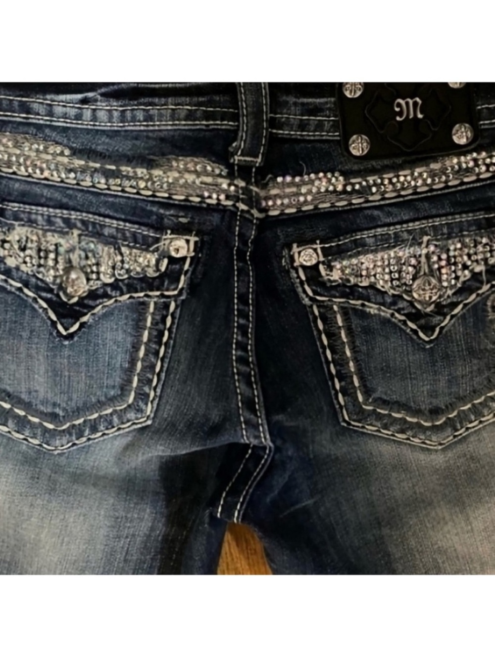 Gorgeous Y2K Miss Me Easy Capri Jeans With Embellished Pockets